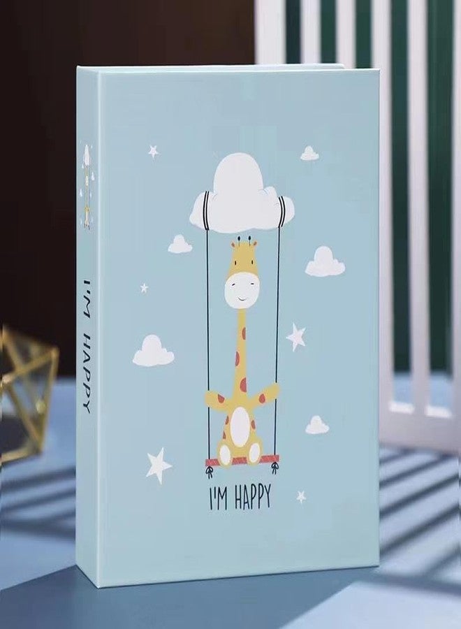 إيفن ألبوم صور إيفن، ألبوم لجمع الصور، مقاس 4 × 6 بوصة (10 × 15 سم)، ألبوم صور مزين بنقوش وتصميم على الغلاف (100 صورة، أنا سعيد)، متوسط، أزرق - Image 1